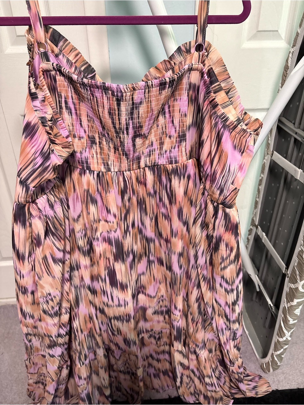 Torrid Lavender and Pink Maxi Dress with Multicolor Trim Size 4x NWT - Picture 4 of 8